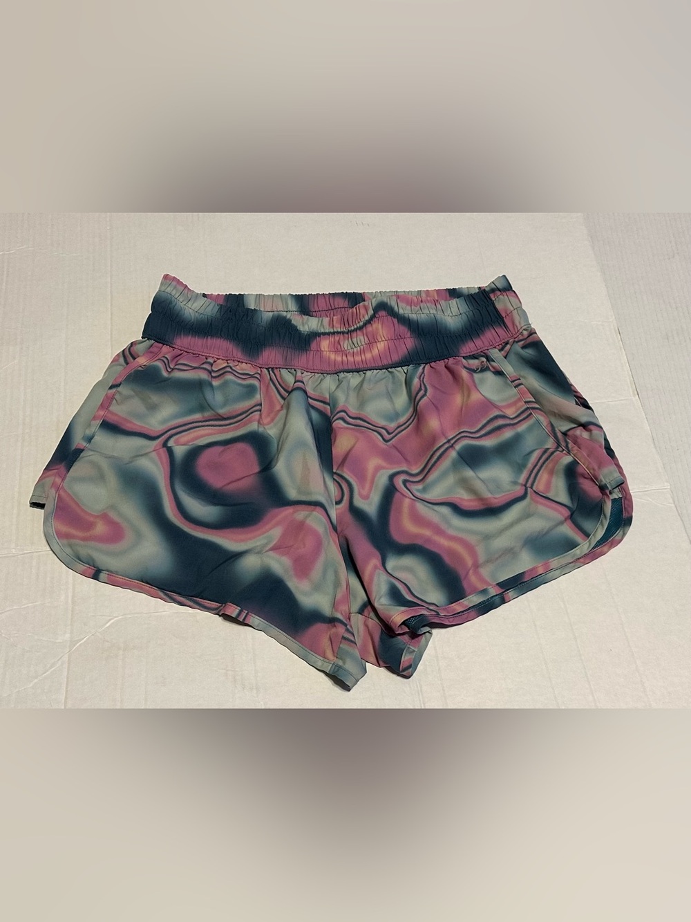 DSG Women's Tie-Dye Style Athletic Shorts - Pink & Teal